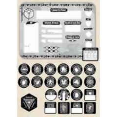 DUNGEONS AND DRAGONS TOKEN SET: ROGUE (PLAYER BOARD AND 22 TOKENS)